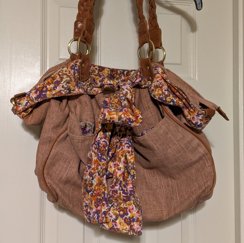 Deux Lux Brown Floral Shoulder Bag